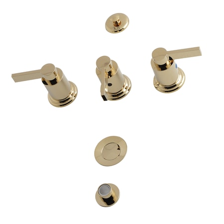Kingston Brass Bidet Faucet, Polished Brass KB6322NDL